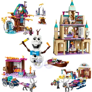 

Technic 2020 New Princess Queen Anna Elsa Arendelle Castle Girl Friends Building Blocks Bricks Kits Toys Gift 41167 41164
