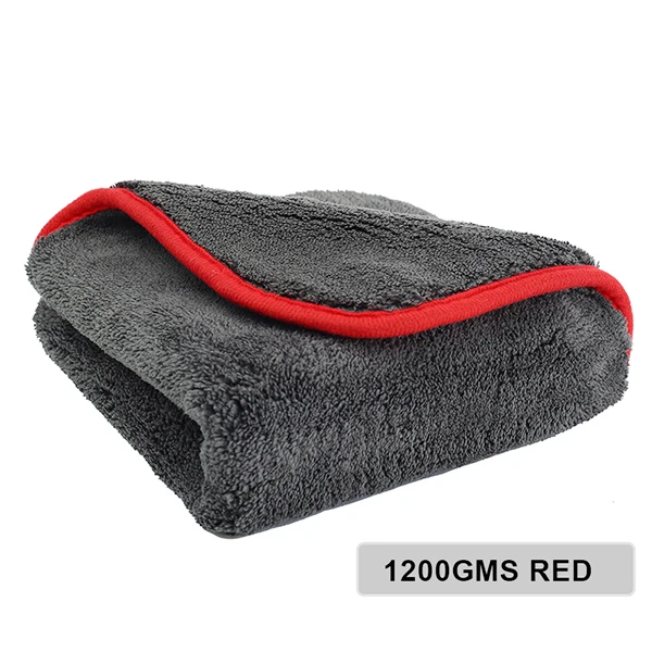 Автомойка 1200GSM, полотенце из микрофибры для мытья автомобиля, ткань для Сушки автомобиля, толстая тряпка для мытья автомобиля, ткань для ухода за автомобилями, кухонной машиной тряпка для авто микрофибра для автомоб - Цвет: 1200GSM Red