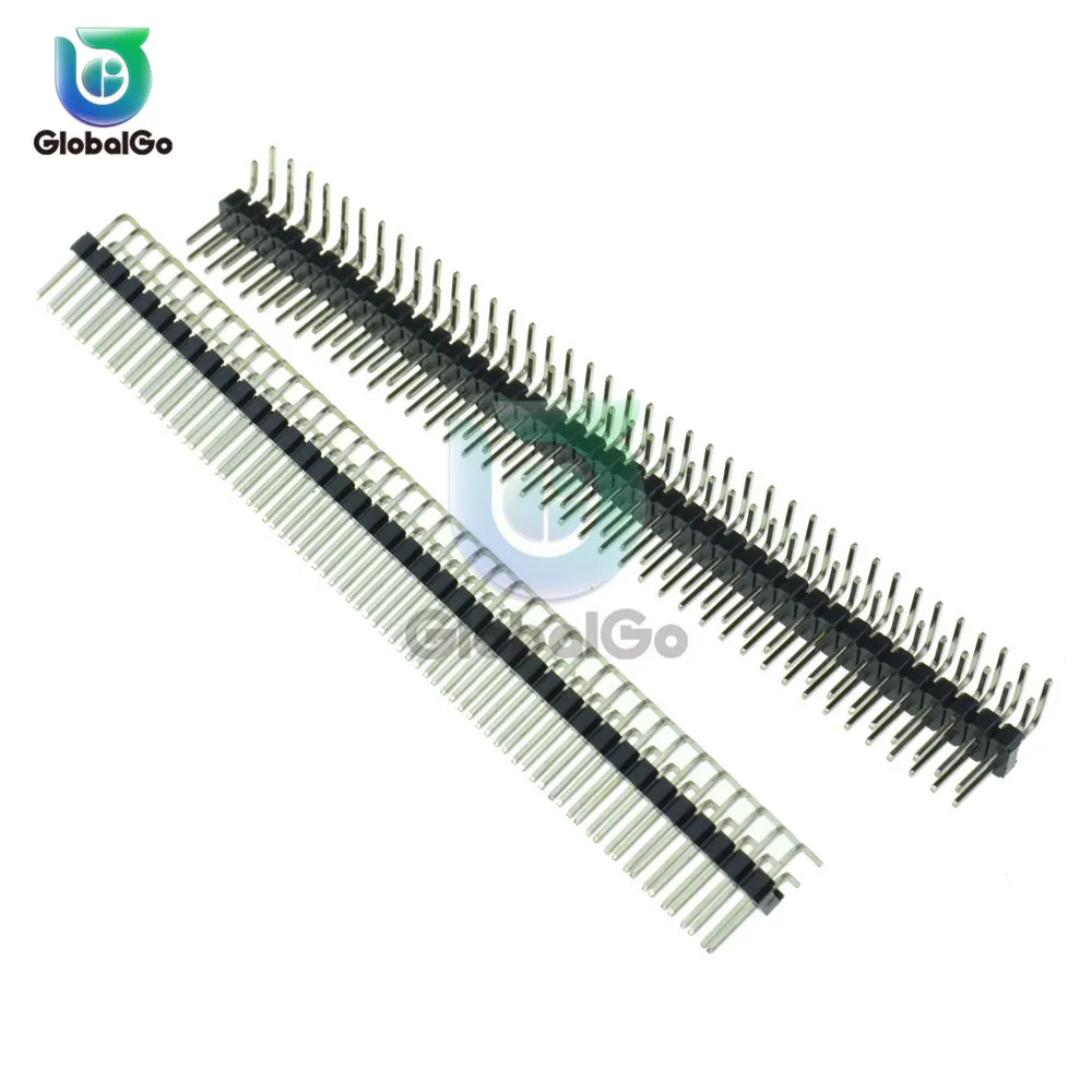

10pcs/Lot 40 Pin 1x40 Double Row Male Breakable Pin Header PCB JST Connector Strip for Arduino Black