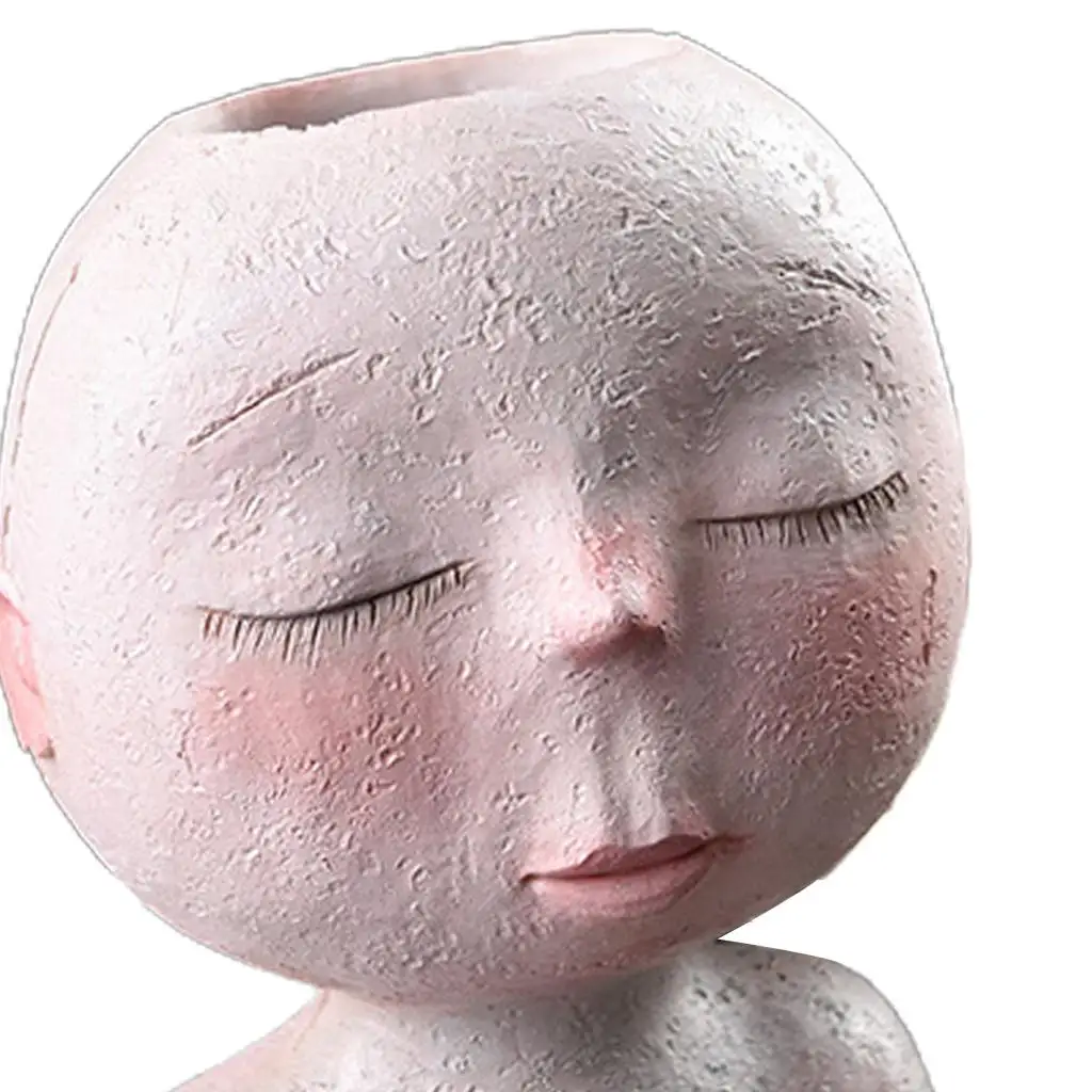 Face Succulent Planter Vase Small Face Planter Head Face Vase Home Decoration Succulent Cactus Indoor Plant Pot Flowerpot