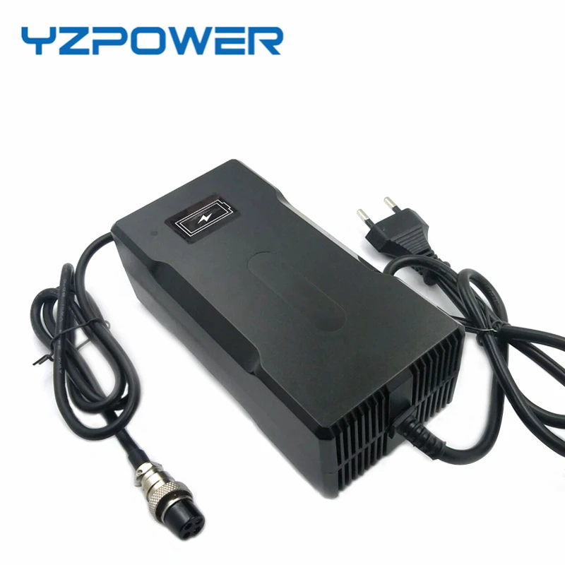 YZPOWER CE ROHS 71.4V 3A Smart Lithium  Battery Charger For 63V Lipo Li-ion Battery  Electric Bike Power Tool With Cooling Fan