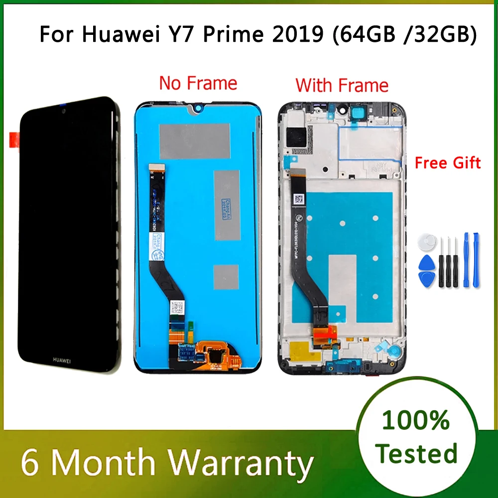

6.26" LCDs For Huawei Y7 2019 DUB-LX3 DUB-L23 DUB-LX1 Display Touch Panel Digitizer Assembly For Y7 Prime 2019 Complete Screen