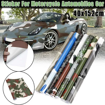 

40 X 152CM Digital Woodland Green Camo Camouflage Desert Vinyl Film Stickers For Car Vehicle Motor Laptop Scooter DIY Styling