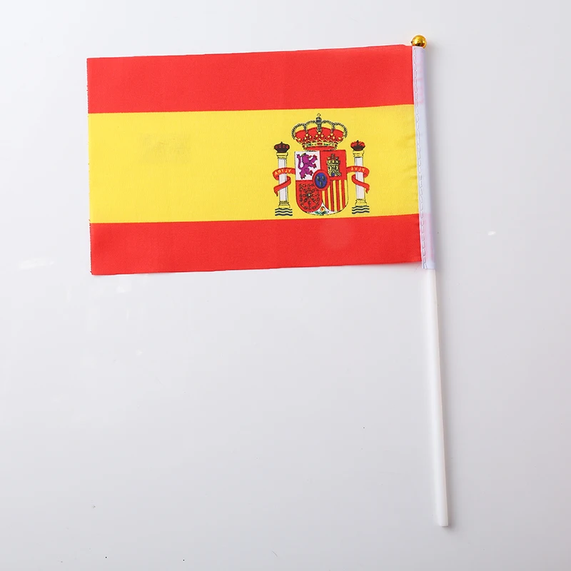 Spain Терилен Мексиканский Флаг 30,5*21*0,5 см ручной Национальный флаг с принтом Австралийский флаг мода нейлон патриотические полосы - Цвет: Spain