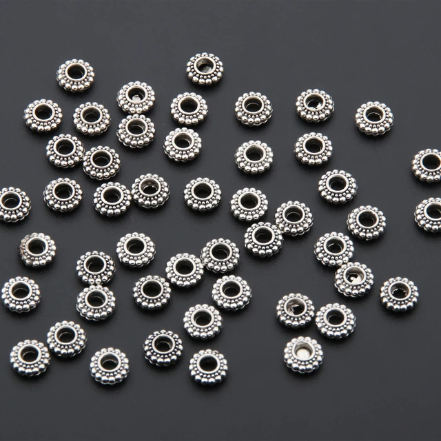 Tibetan Charms Spacers Jewelry Making  Tibetan Silver Beads Spacers -  30/50pcs - Aliexpress