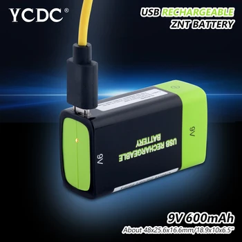 

USB Rechargeable Battery 600mAh 9V Micro Wall Charger Cable Kit For Toys Remote controller batteries Lithium Polymer Battery