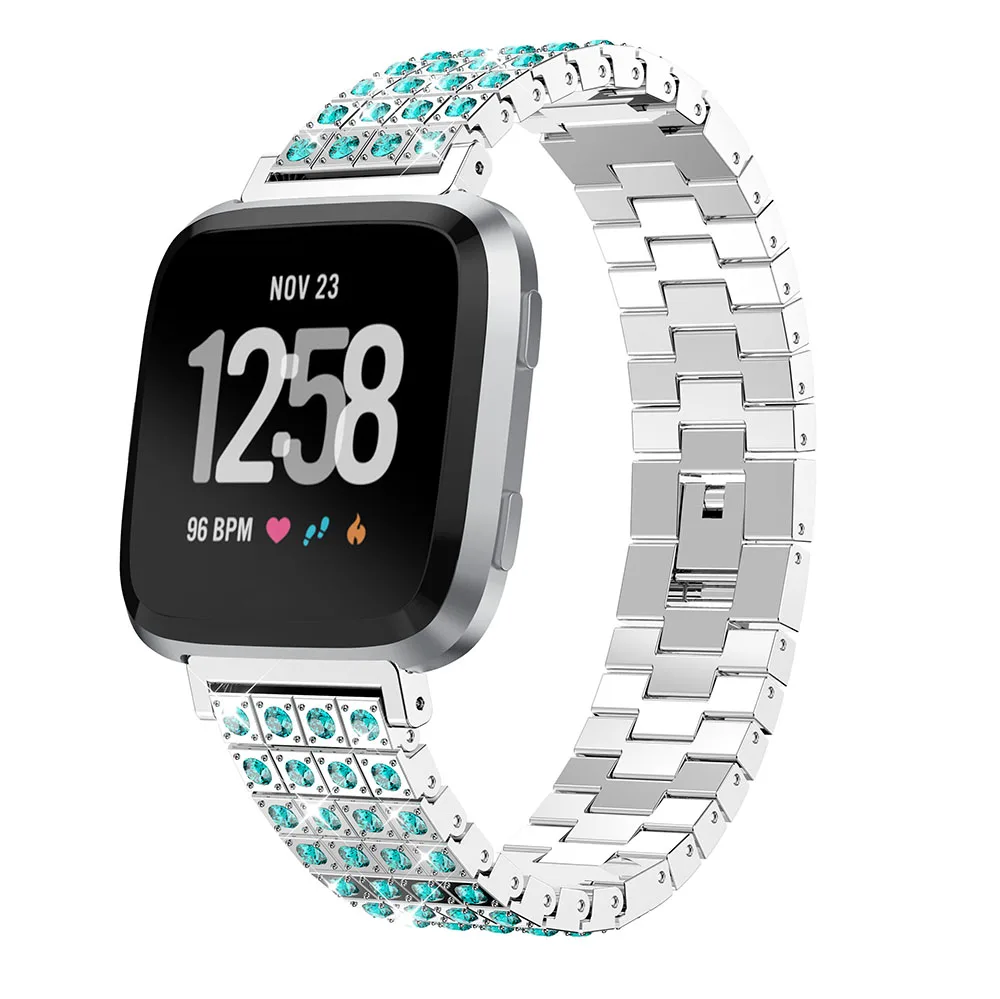 Стразы из сплава ремешок для часов для Fitbit Versa Frontier классический смарт-браслет ремешок для Fitbit Versa сменный ремешок для часов