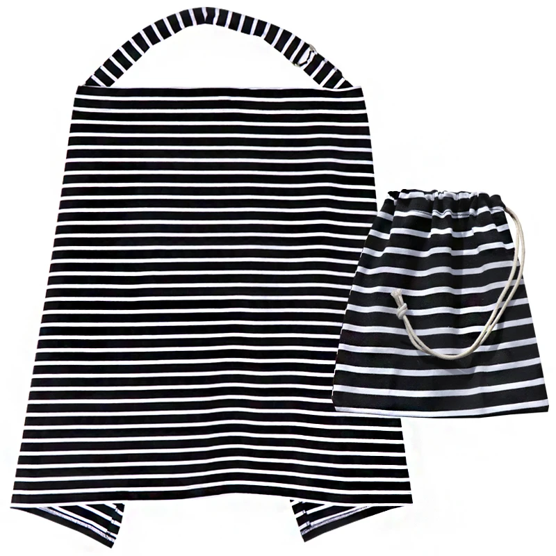 A-Black Stripe Herbabe, детское автокресло, накидка, хлопок, для беременных, кормящих, шарф для кормления грудью, для младенцев, для сидения, навес, для улицы, Детская шаль - Цвет: A-Black Stripe