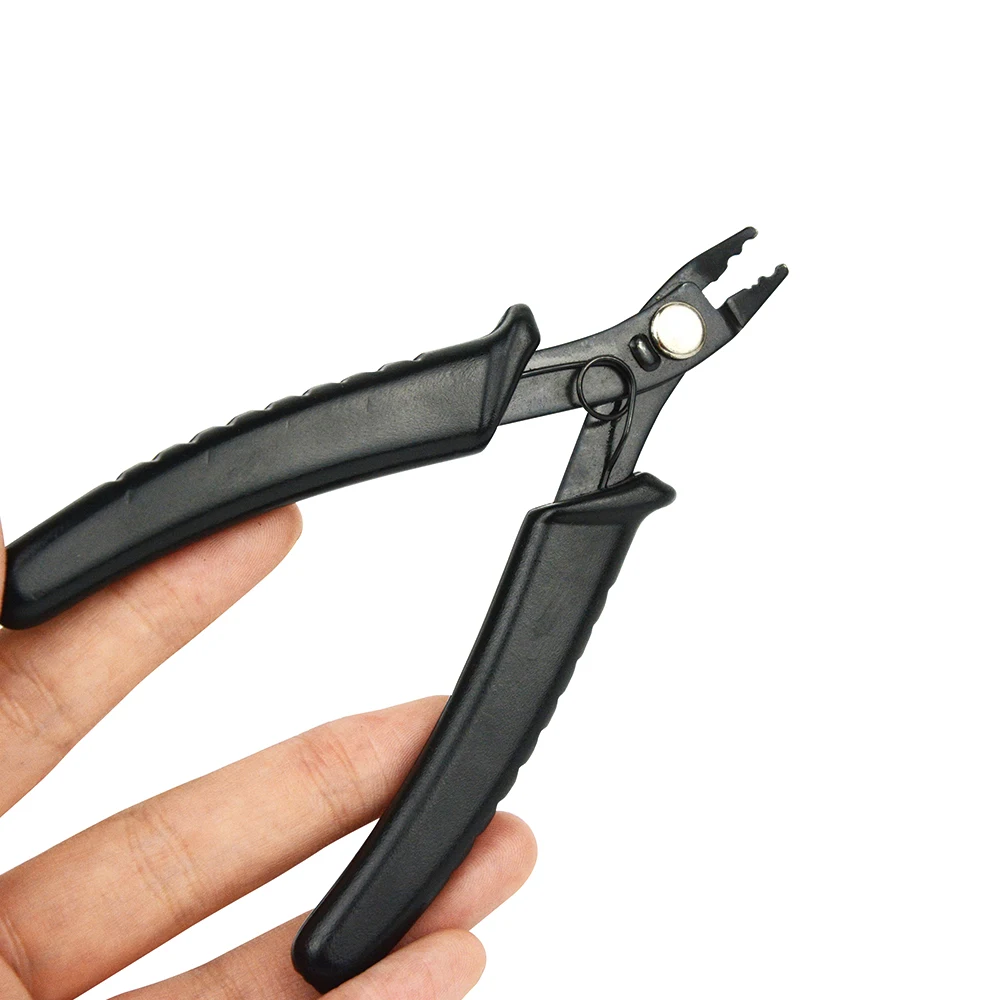 1 Piece of 2 Holes Black Pliers for Micro Ring/Link/Bead Hair Extension Tool