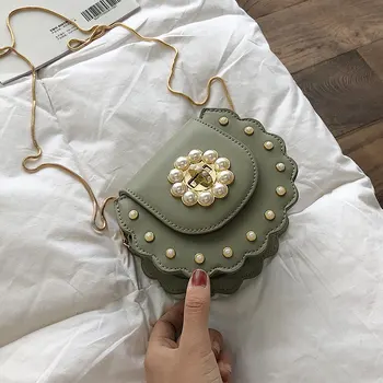 

Female Pearl Pu Leather Crossbody Bags For Women 2020 Chain Shoulder Messenger Bag Ladies Hand Sling Luxury Handbags Designer