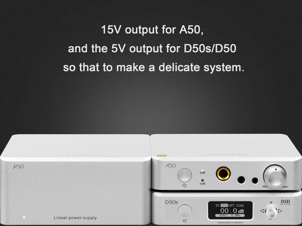TOPPING A50 LME49720 Настольный усилитель для наушников в сочетании с Topping D50s P50
