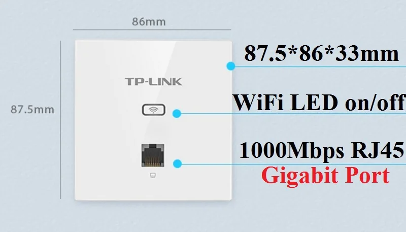 Настенная точка доступа Tplink 2 4G 300 м 867 для Wi Fi 1000 м|Беспроводные роутеры| |