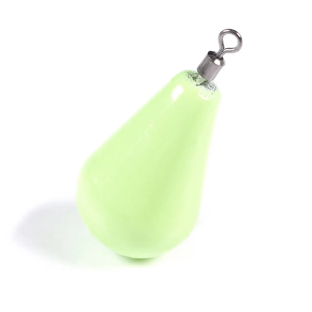 Leuchtende 12g-150g Wasser tropfen Blei gewichte fluor zierende Angel bleis inker Angel zubehör – Detail 6