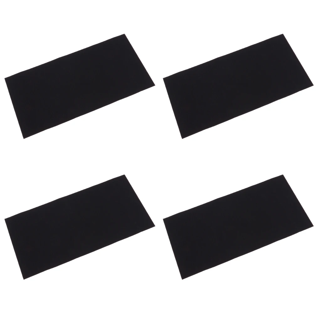 4 Pack Self-Adhesive Nylon Repair Patch - Down Jacket/ Tent Applique Sticker Waterproof Washable Black