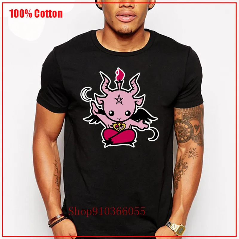 Lil' Baphomet boys tshirt man tshirts casual tops fashion High quality blusas mujer de moda 2020 cozy and Breathable top | Мужская