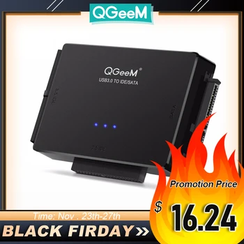 

QGeeM SATA to USB IDE Adapter USB 3.0 2.0 Sata 3 Cable for 2.5 3.5 Hard Disk Drive HDD SSD USB Converter IDE SATA Adapter