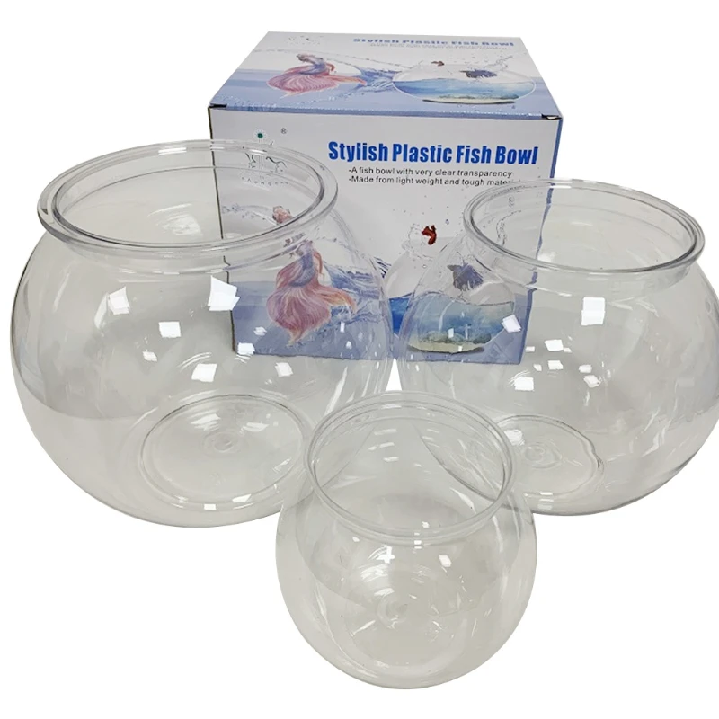 Plastic Bubble Fish Bowl Ivy Bowls Round Transparent Fish Tank Desktop Aquariums For Home Decor