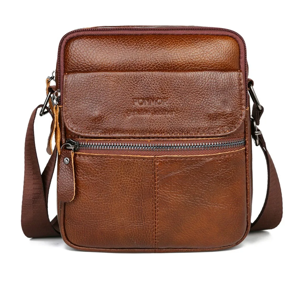 New Men's Retro Large Capacity Messenger Bag Hot Business Travel Multi-function Mobile Phone Storage Bag#xm3 - Color: 5