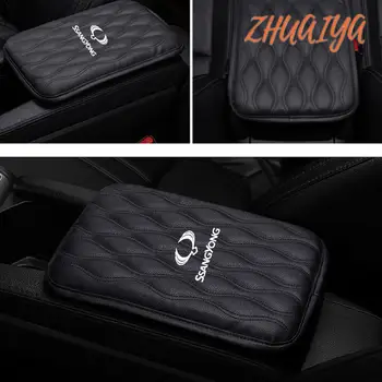 

Car Armrest Box Pad Universal Armrest Comfortable Central Hand Pad Protection Cushion For Ssangyong Logo Kyron Korando Rexton