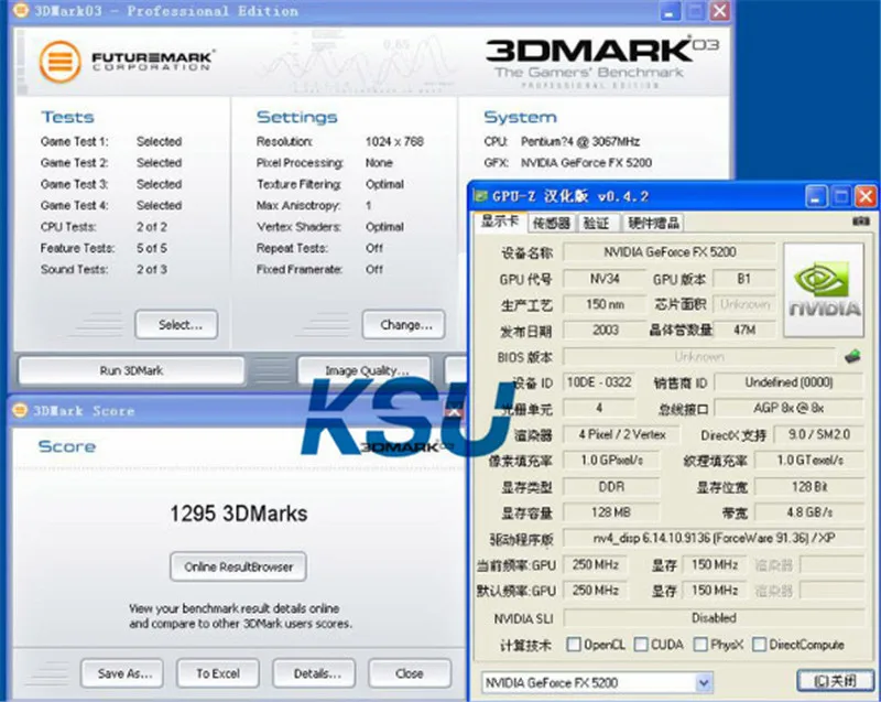 3dmark Geforce Fx 5200 Benchmark Palit GeForce FX 5500 128mb