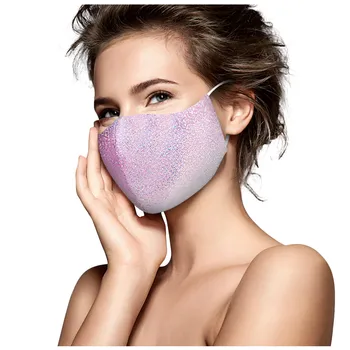 

1PCS Washable Reusable Polyester Face Mask Fashion Print Breathing Adult Tie-Dyed Design Mask Mouth Mask With Design Masque