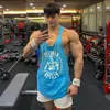 Gym Sleeveless Shirt Men Bodybuilding Tank Tops Fitness Workout Cotton Print Singlet Stringer Undershirt Male Casual Summer Vest ► Photo 1/6