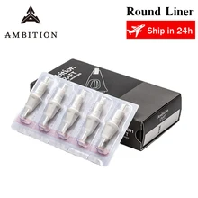 Ambition татуировки картридж иглы Круглый лайнер 0,35 мм l-конус иглы татуировки