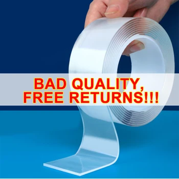 

My Best 3M/5M New Upgrade Reusable Double Sided Adhesive Nano Magic Tape Washable Adhesive Loop Glue Traceless Gel Grip Tape Hom