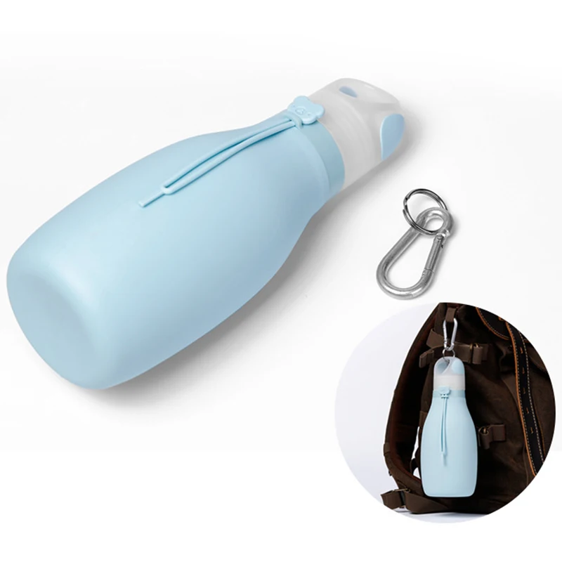 Folding Silicone Water Bottle Collapsible Water Bottle for Kids Leak-Proof Water Bottle for Sport Outdoor