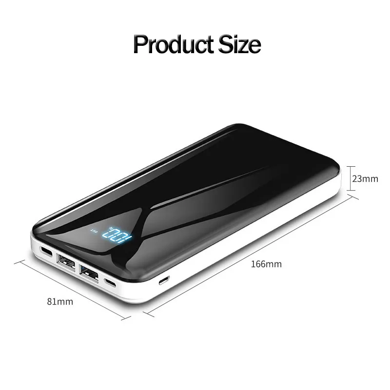 30000mah Power Bank Fast Charging Portable Powerbank External Battery Charger LCD Power Digital Display One-way Quick Charge best power bank brand