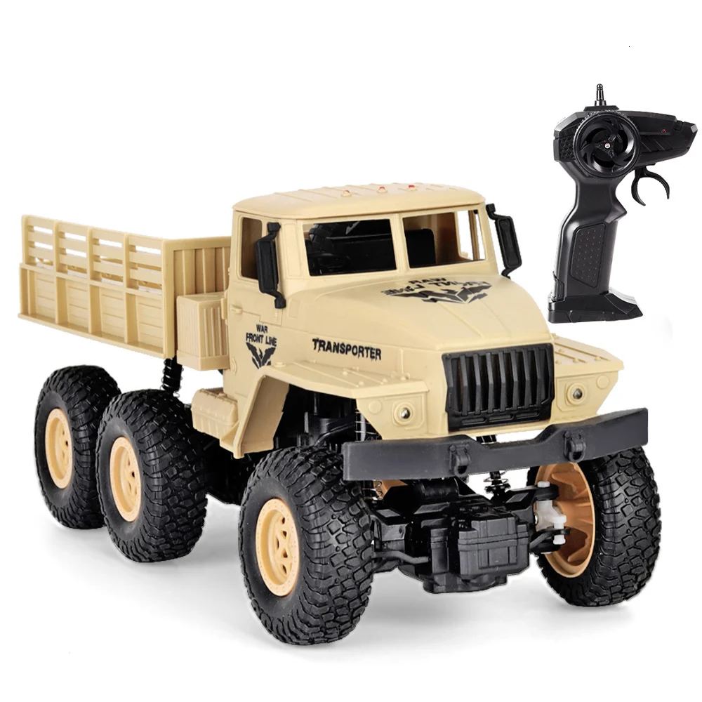 Jjrc Q68 2,4 ghz 6wd 1/18 Rc внедорожный военный грузовик с дистанционным управлением Грузовик с шестиколесным приводом внедорожный военный альпинистский грузовик ZLRC