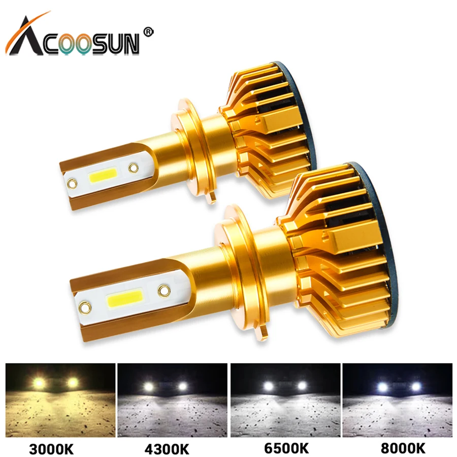 Turbo светодиодный H4 H7 автомобильные лампы для передних фар 72W фары 10000LM H1 H11 9005 HB3 9006
