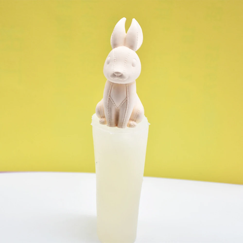 DIY силиконовая форма для изготовления кроликов, ручная глина, ремесло, цемент, формы для торта, силиконовая форма для украшения дома, украшение