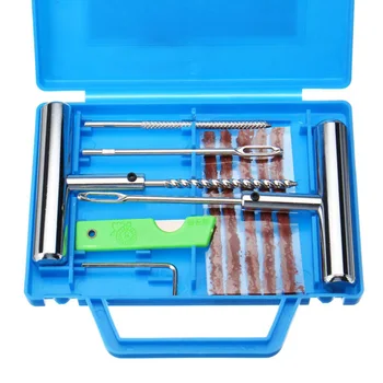 

11Pcs Heavy Duty Car Tire Repair Kit Tubeless Wheel Tire Puncture Mending Tools Unversal Practical Auto Accessories