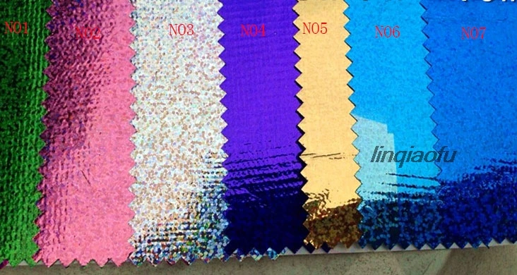 Лазерная красочная трикотажная бронзовая ткань, ткань для сценической одежды