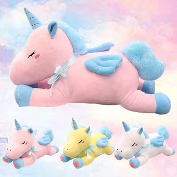 

New Giant 70cm Unicorn Plush Animals Toy Soft Stuffed Popular Cartoon Unicorn Horse Dolls Pillow Cushion for Kids Girl Xmas Gift