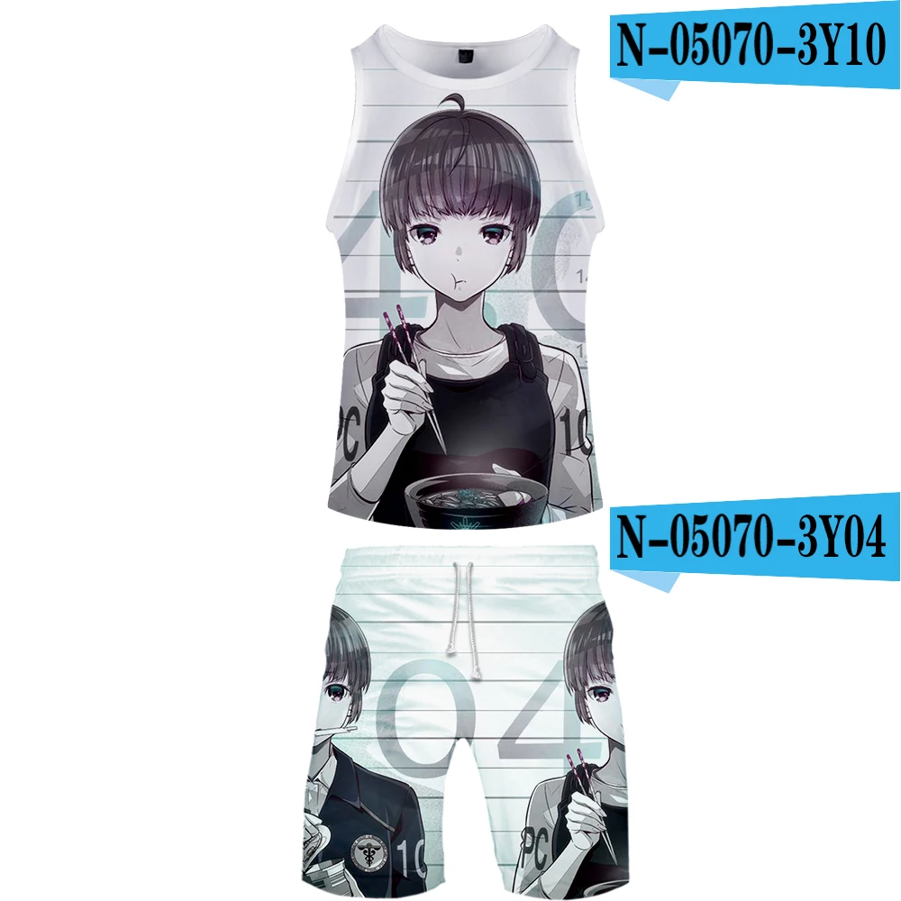 Psycho-Pass комплект из двух предметов майка и шорты Harajuku мужская майка уличная Psycho-Pass баскетбол без рукавов уличная - Цвет: C