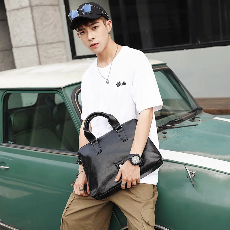 

Men's handbags 2019 new Korean leisure shoulder diagonal bag