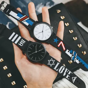 

Ins Harajuku Style Student Watch Fashion Men's Wrist Watch Elegant Women's Quartz Clock Hip Hop Style Rap Must Hour Cool A3356