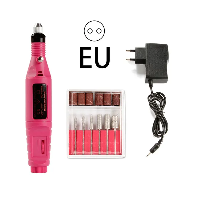 Professional Manicure Machine Sets Electric Nail Drill Bits Mill Cutter Nail Art Sanding File Gel Cuticle Remover Ceramic Cutter GJ1451EU