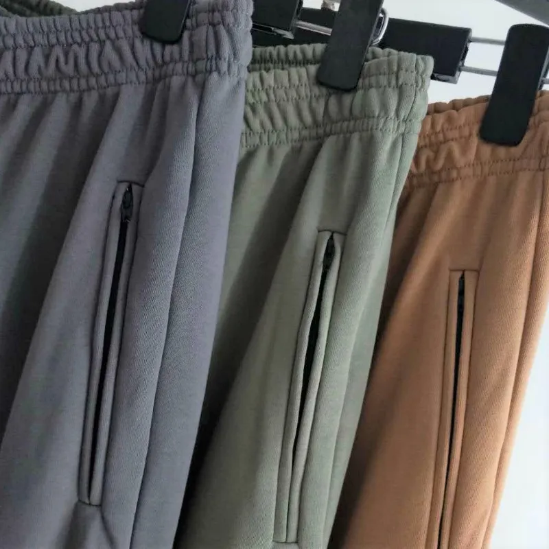 Осенние свободные спортивные штаны Канье длиной до щиколотки тонкие хлопковые штаны для бега с эластичным карманом на молнии и манжетами