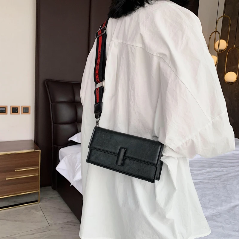 Новая женская сумка модная сумка через плечо ins super fire Ретро Широкий плечевой ремень Женская сумка для мобильного телефона кошелек