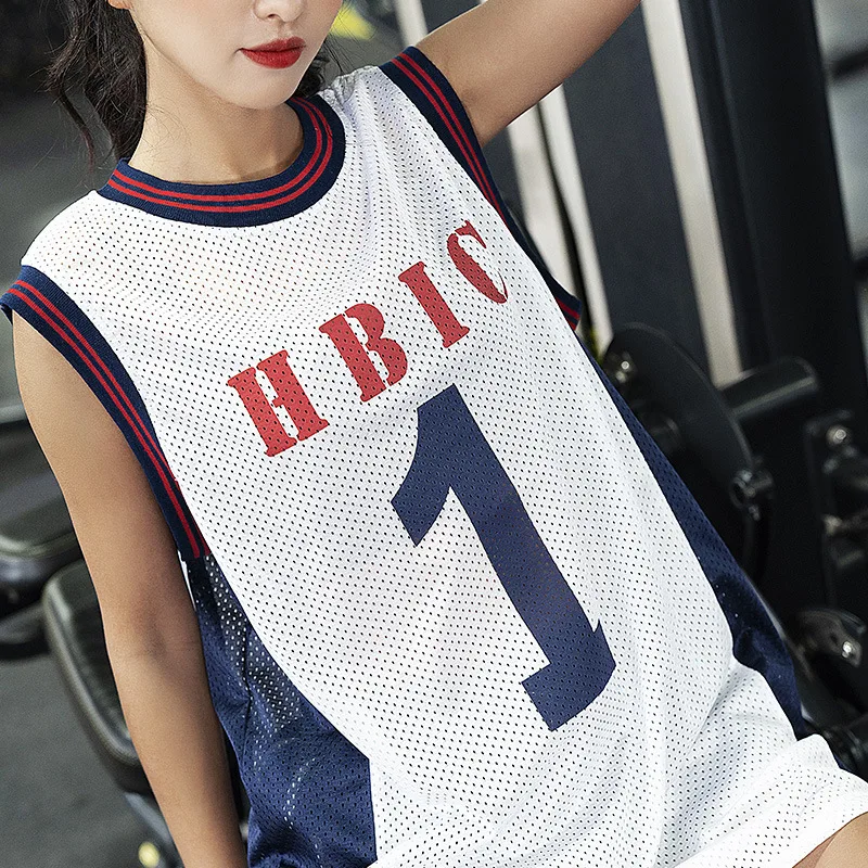 

2019 Summer Sports Vest Women's Loose-Fit Sleeveless Running Yoga Clothes Tops Gauze Blouse Gym Quick-drying T-shirt