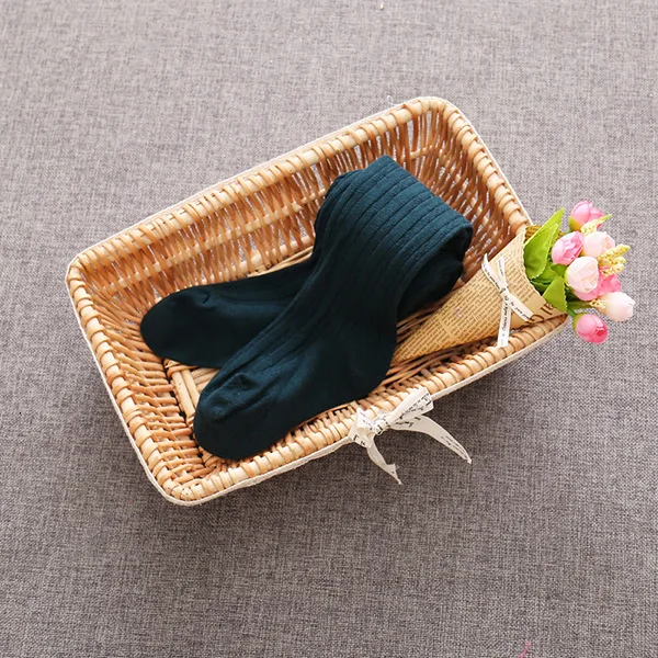 green Wholesale Kids Leggings Autumn Spring Strench Leggings Teenage Girls Cotton Children Leggings Long Pantyhose Baby Girl Clothes - Цвет: green