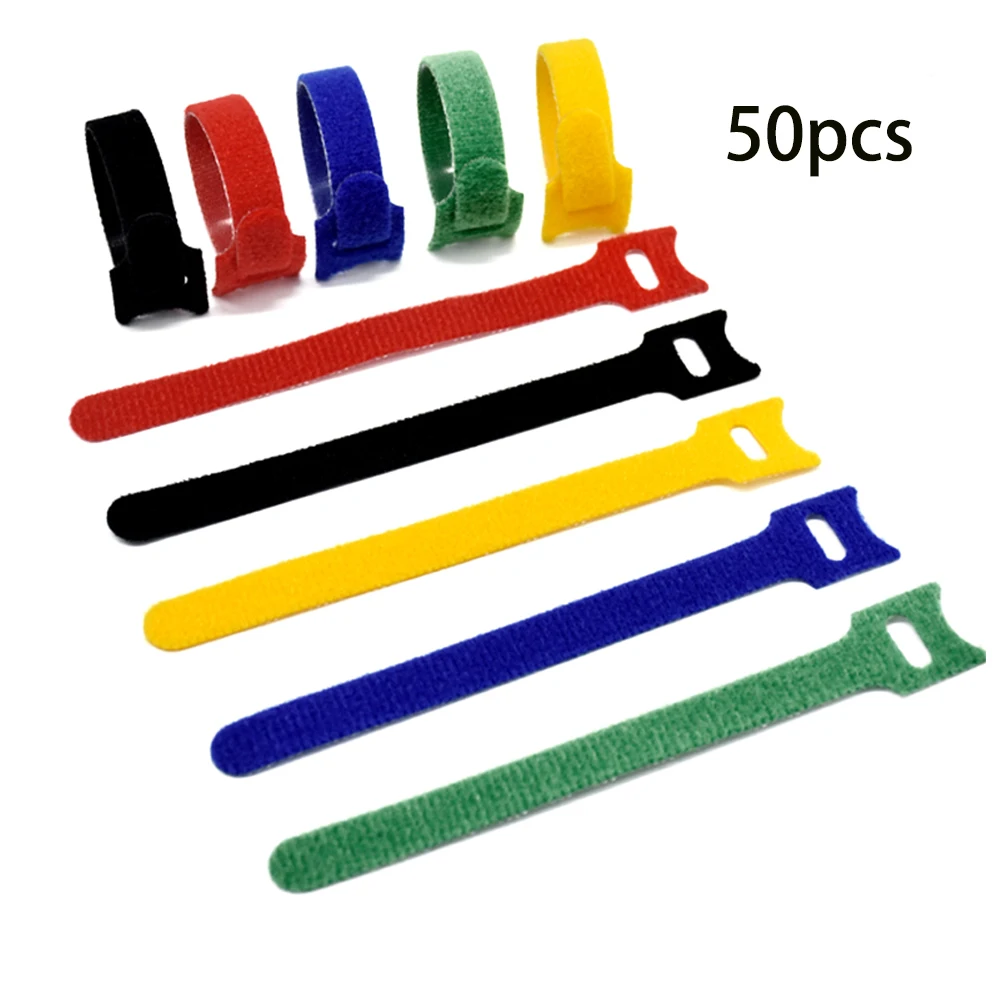 50pcs100pcsReleasableCableTiesColoredPlasticsReusableCableties