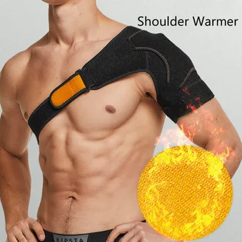 

Adjustable Shoulder Protector Sports Single Shoulder Support Belt Warmer Brace Elastic Neoprene Bandage Pad Pain Relief Strap