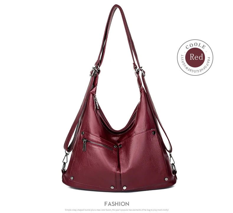 multifunction large hand bags for women luxury designer women big tote shoulder crossbody bags leather sac a main femme red