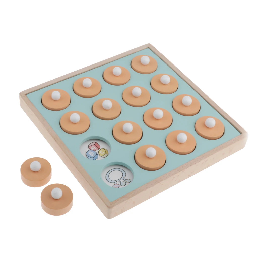 Wooden Memory Match Chess Preschool Education Toy Table Board Game for Kids Party Family Activities Toys