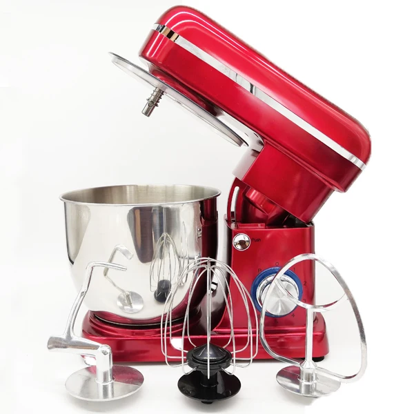 Comprar 1500W 4L tazón de acero inoxidable 6 speed cocina soporte mezclador crema huevo batidora pastel masa mezclador de pan máquina