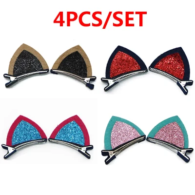 4pcs Style 5 Аксессуары для волос принцесса девочки заколки для волос в форме бантиков шпильки для девочек детские головные уборы металлические заколки для волос каваи головной убор - Цвет: 4pcs Style 5